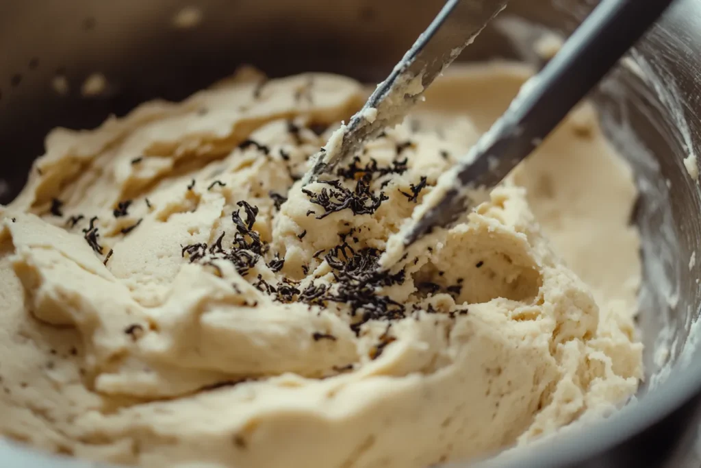 Mixing Earl Grey tea into cookie dough	