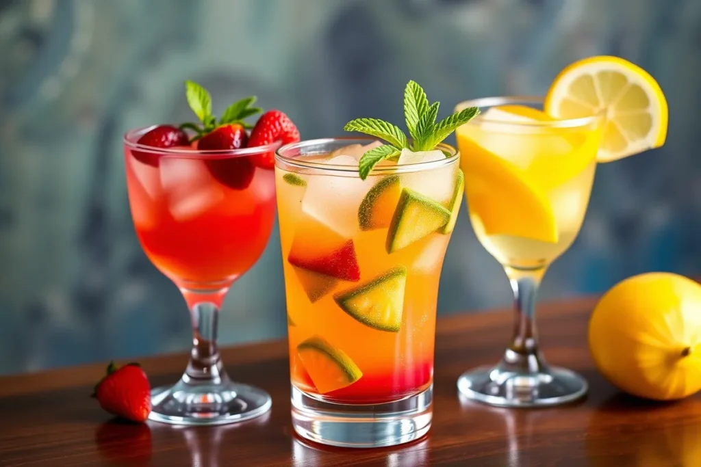 Fruit-infused caipirinha variations	