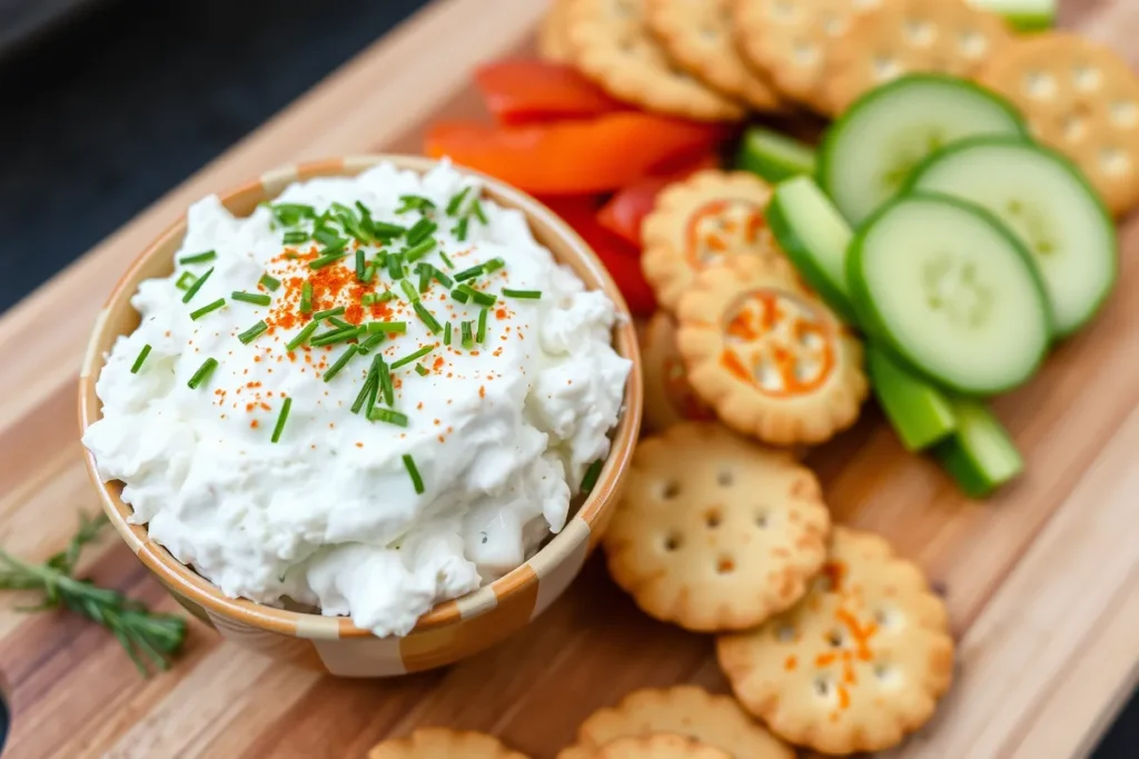 Cottage cheese with herbs and spices	