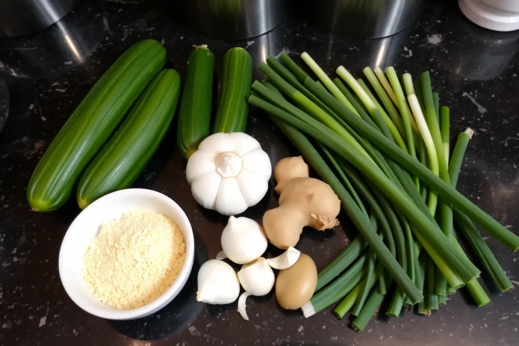 Ingredients for Cucumber Kimchi	