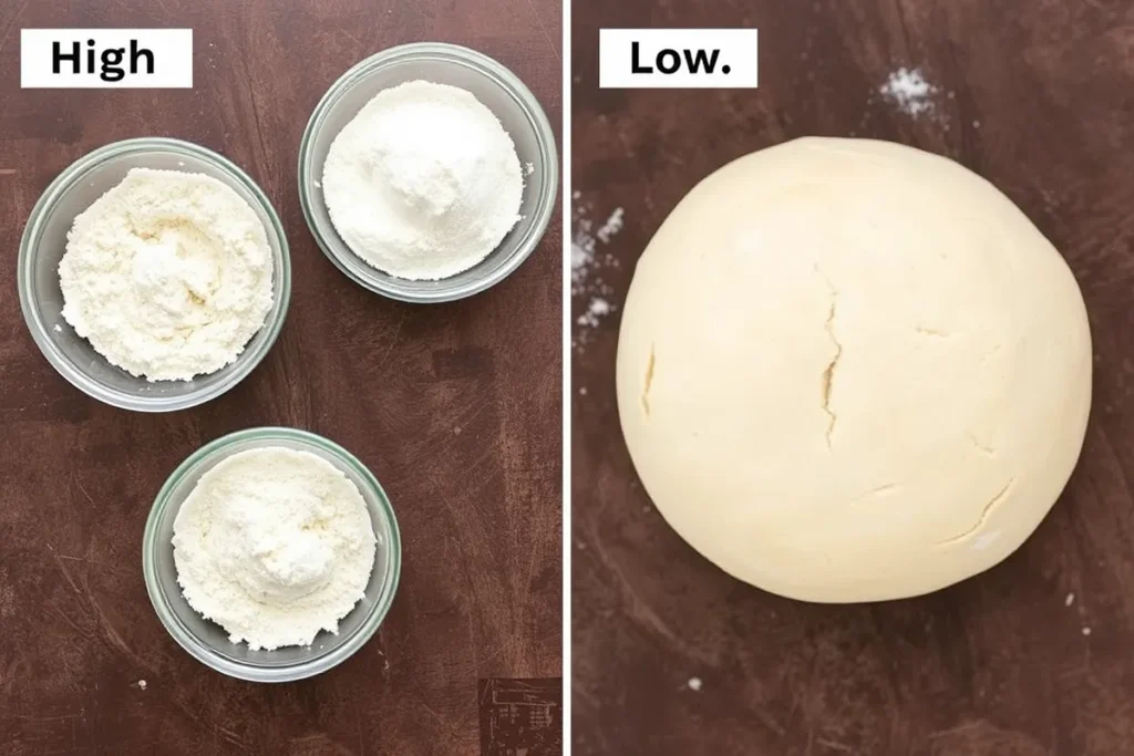 Comparison of flour protein levels	