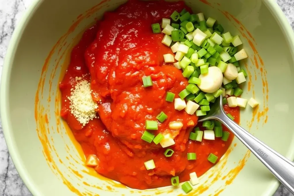 Mixing Kimchi Paste	