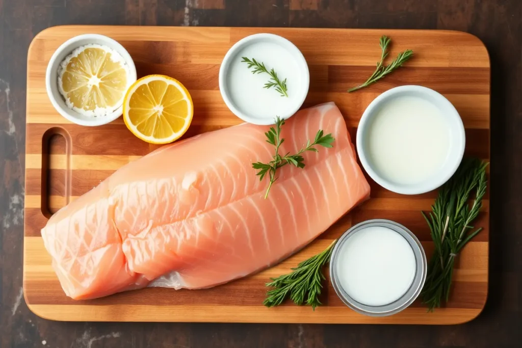 What do you soak salmon in before cooking