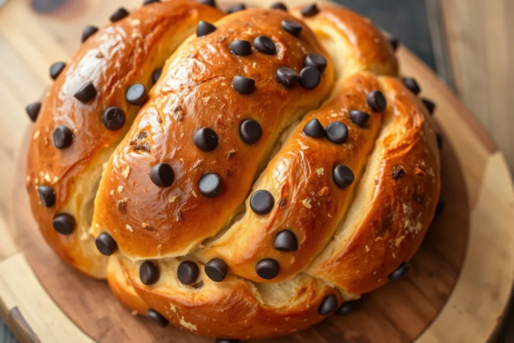 Braided Chocolate Chip Brioche