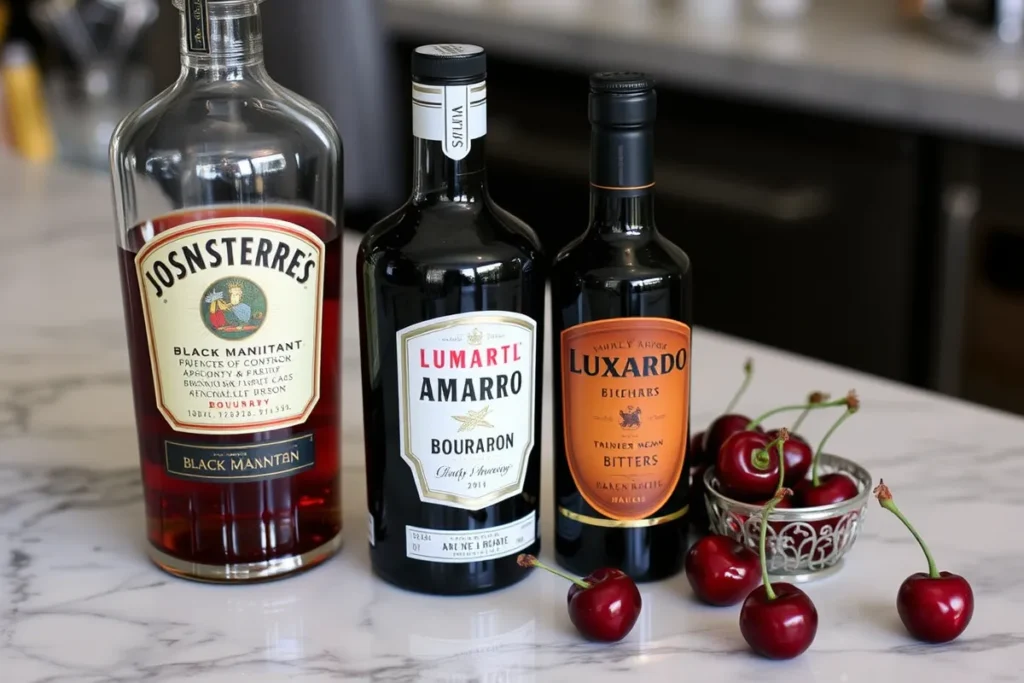 Black Manhattan cocktail ingredients	