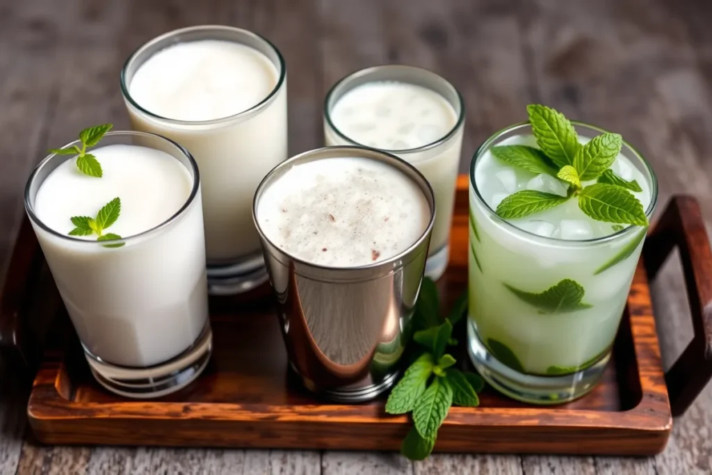 Traditional cold yogurt drinks	