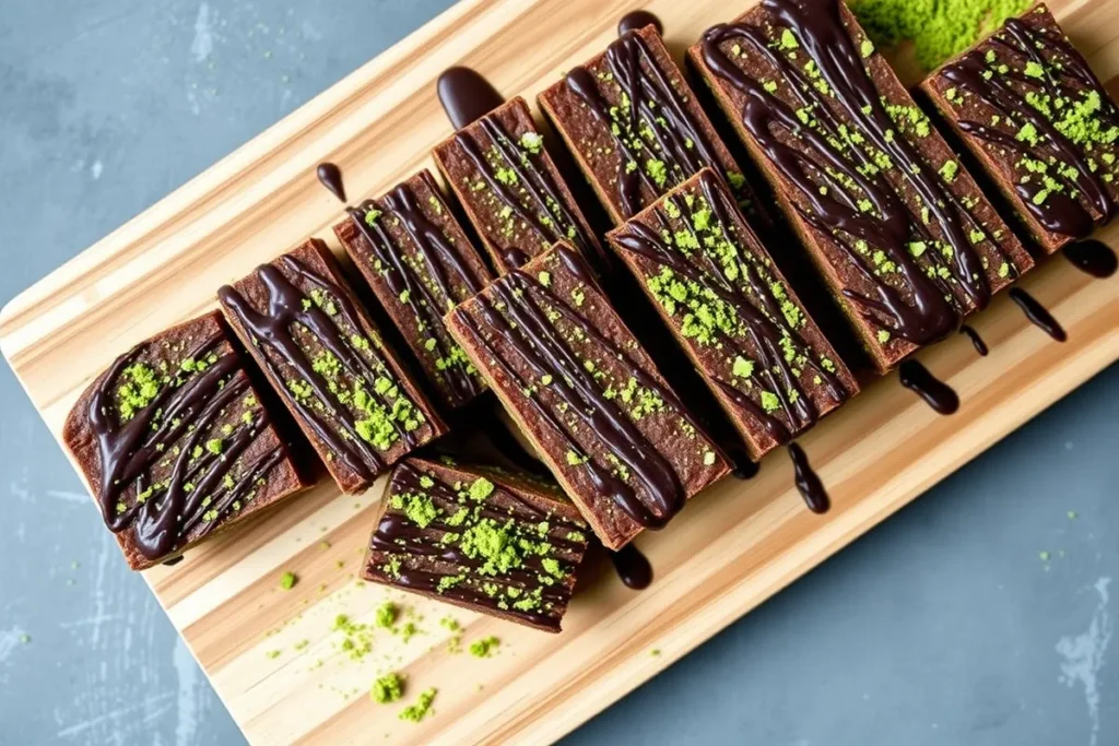 Vegan chocolate matcha energy bars recipe