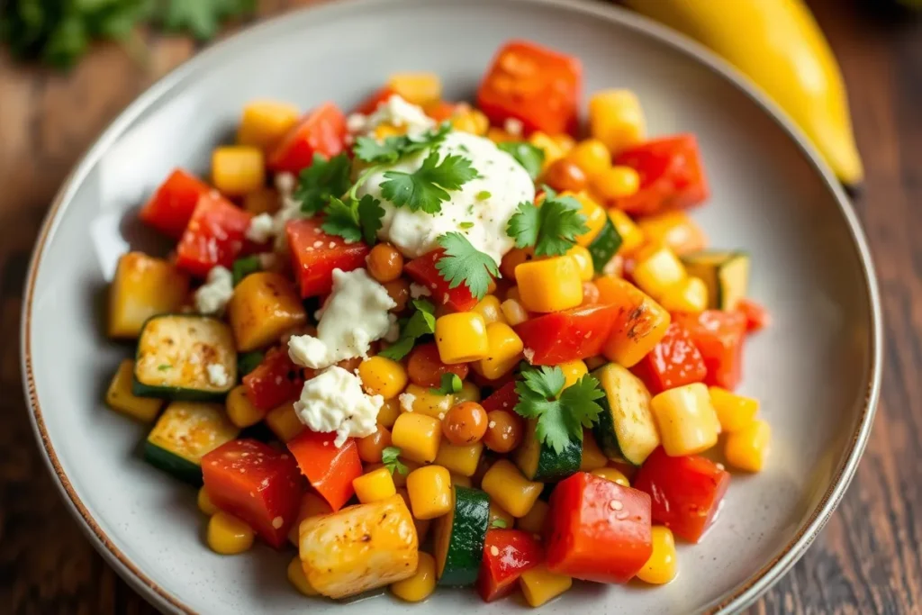 Calabacitas vibrant dish