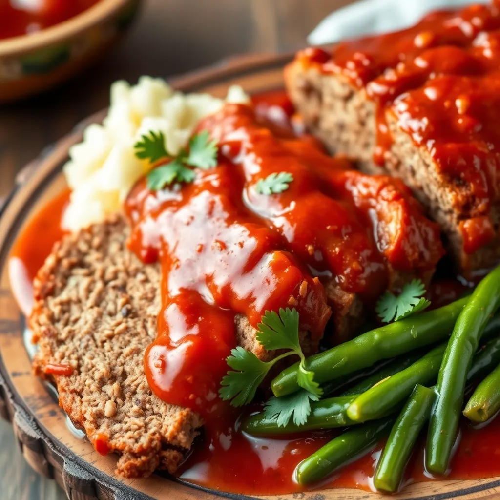 Creole meatloaf recipe with tomato gravy