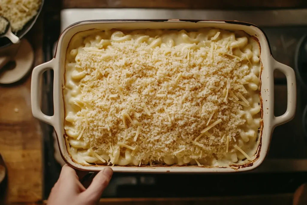 Union Mac Recipe – Assembled in Baking Dish Before Oven	