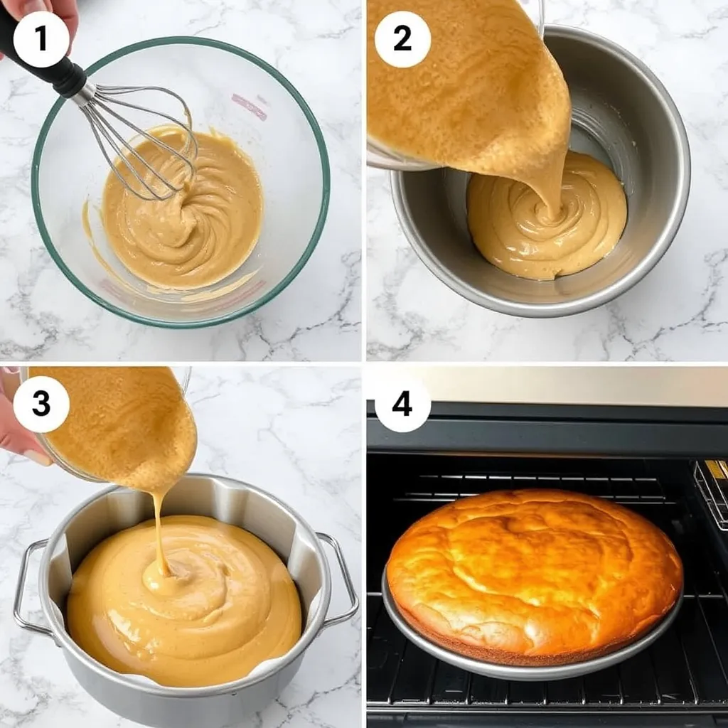 Chocolate Orange Almond Cake baking process	