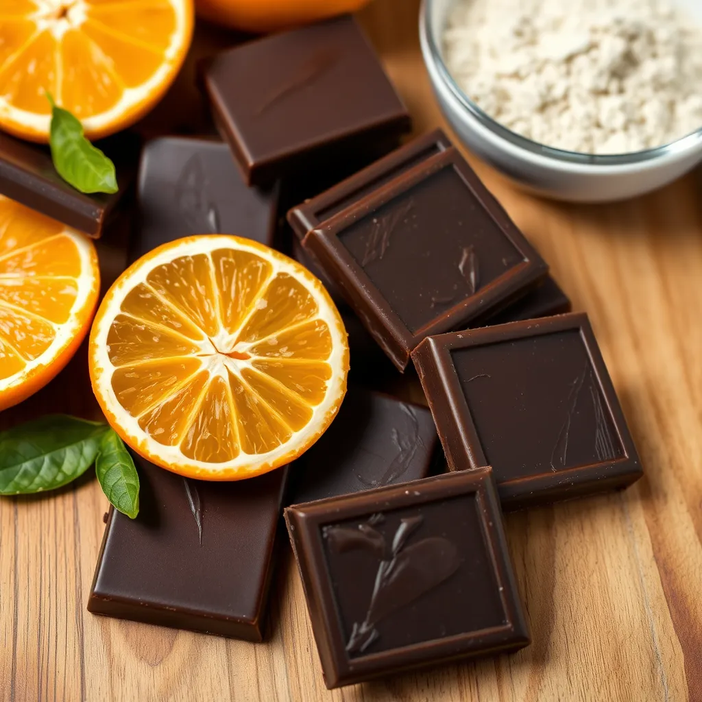 Chocolate and citrus dessert pairing	